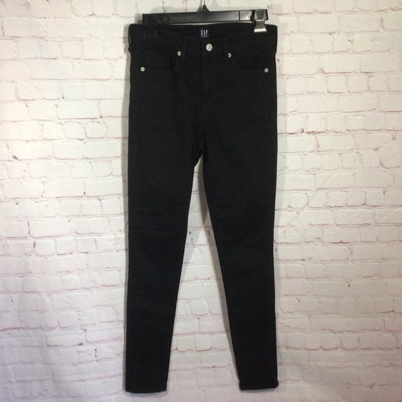 GAP Denim True Skinny Black Jeans - Size 26 Long - Picture 1 of 9